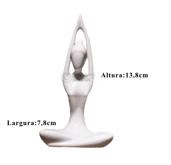 Escultura de Ioga de cerâmica PVC Premium
