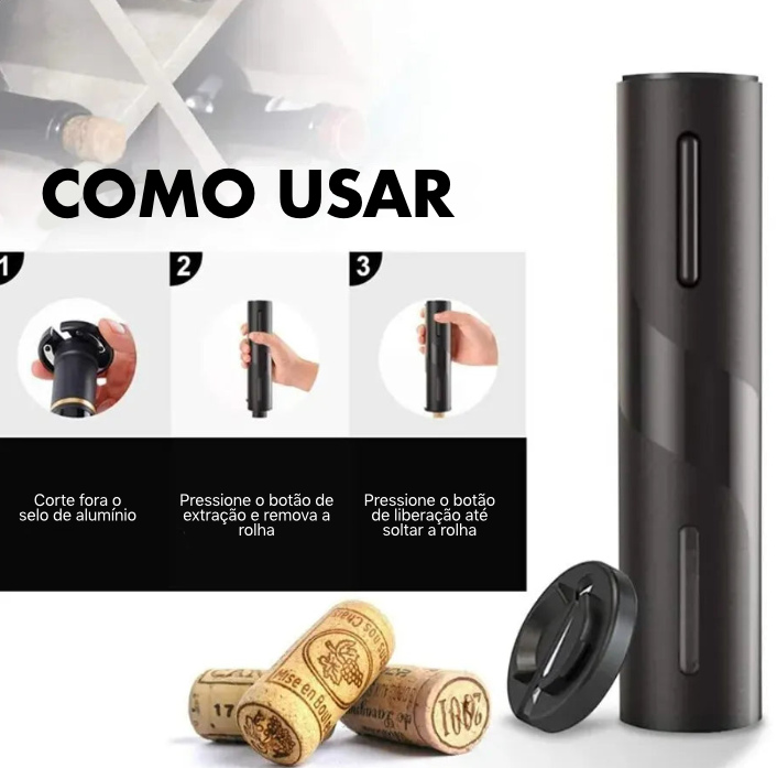 Abridor de vinho elétrico