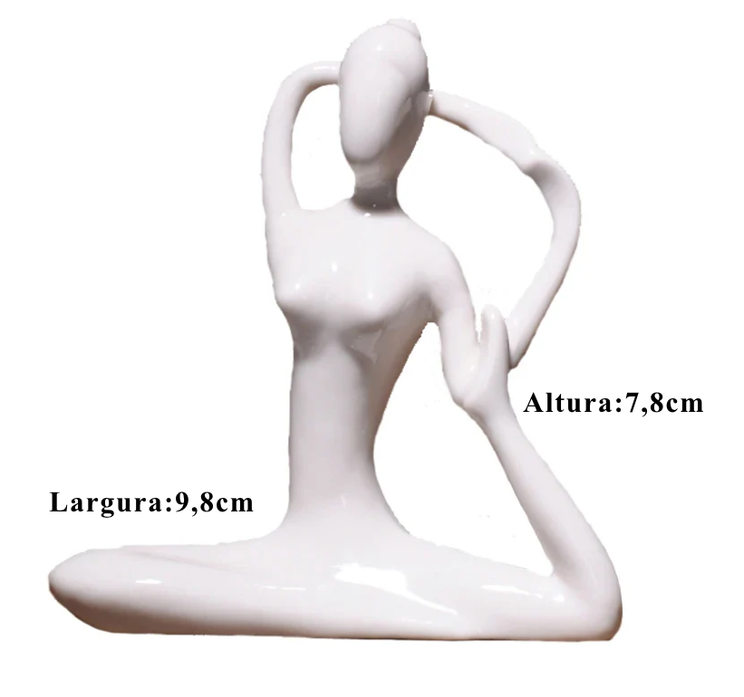 Escultura de Ioga de cerâmica PVC Premium